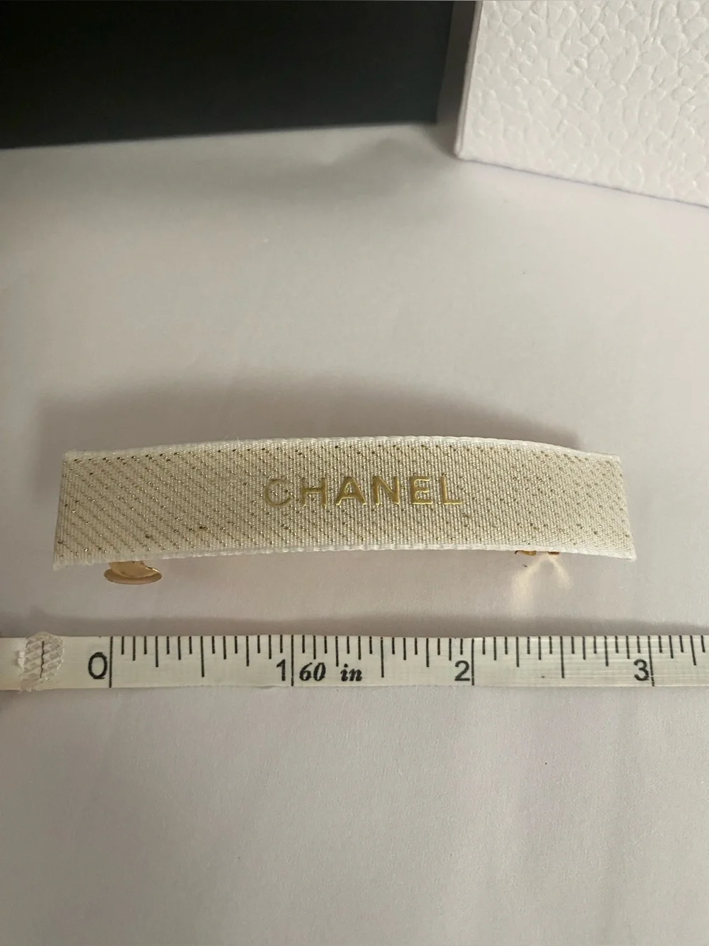 Chanel Ribbon Ivory French Barrette